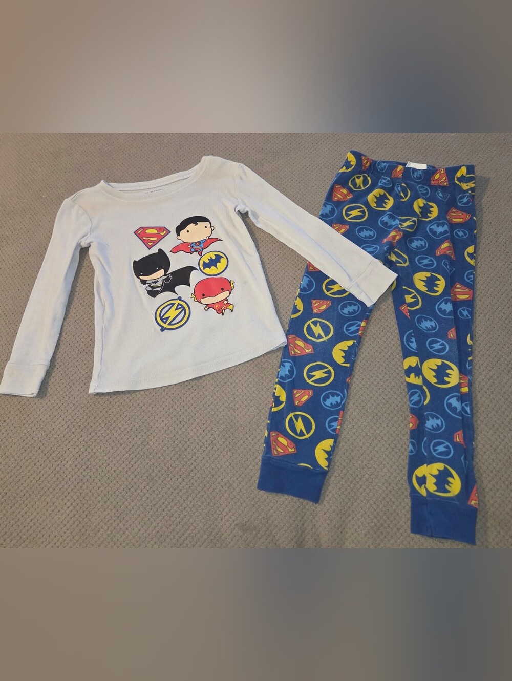 DC Comics Justice League Chibis 2 Piece Pajama Set 5T featuring chibi-style